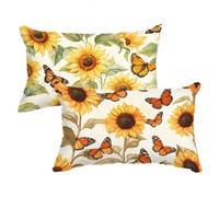 Funda Almohada Color Naranja Fundas para Cojines Flores Cojines Sofa Funda de Almohada 50x70cm Cushion Covers Terciopelo con Cremallera Oculta Adecuado para Uso Diario C0C888