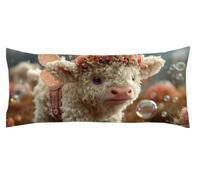 Funda Almohada Ganado Tierras Altas 60x180cm Funda Cojin Animal Protector Almohada Cervicales y Cuello Fundas Cojines Cama Decorativos Fundas Cojin Embarazada Larga Cojines Almohadas de Verano Kl-160
