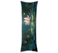 Funda Almohada Larga 50x140cm 1 Pcs Lotus Cubiertas de Almohadas largas, acogedoras Fundas de Almohadas, Decorativa de Cojines de sofá, Funda Almohada de Terciopelo, Cojin Embarazo g-320
