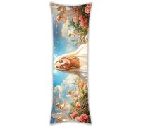 Funda Almohada Larga 50x140cm 1 Pcs Mujer ángel Cubiertas de Almohadas largas, acogedoras Fundas de Almohadas, Decorativa de Cojines de sofá, Funda Almohada de Terciopelo, Cojin Embarazo g-832