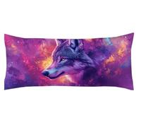 Funda Almohada Lobo 40 x 120cm Funda Cojin Animal Protector Almohada Cervicales y Cuello, Fundas Cojines Cama Decorativos Fundas Cojin Embarazada Larga Cojines, para Almohadas de Verano Kl-450