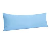 Funda Almohada Microfiber Ultra Soft Body Pillowcase with Envelope Closure, Wrinkle, Stain Resistant Body Pillow Cover, 20" X 54"(Light Blue)