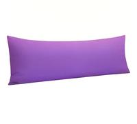 Funda Almohada Microfiber Ultra Soft Body Pillowcase with Envelope Closure, Wrinkle, Stain Resistant Body Pillow Cover, 20" X 54"(Purple)