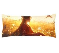 Funda Almohada Oro 50 x 150cm Funda Cojin Chica Protector Almohada Cervicales y Cuello, Fundas Cojines Cama Decorativos Fundas Cojin Embarazada Larga Cojines, para Almohadas de Verano Kl-371