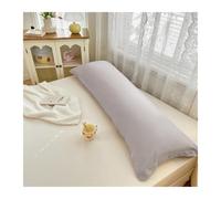 Funda Almohada Plain Color Pillow Cover Long Pillowcase Home Cushion Covers Double Pillowsham Skin-Friendly Pillow Case(Color14,48x120cm 1pc)