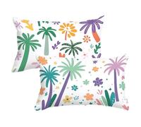 Funda Almohada PúRpura Fundas para Cojines Flores Cojines Sofa Funda de Almohada 40x70cm Cushion Covers Terciopelo con Cremallera Oculta Lavable Adecuado para Uso Diario C0C831