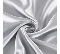 Funda Almohada Seda Funda de Almohada Oxford, 1 Pieza, 25 mm, un Lado, Seda Morera, Funda Individual, Muchos Colores Funda Almohada Saten(Silvery Grey,51x66cm)