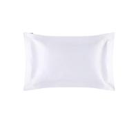 Funda Almohada Seda Funda de Almohada Seda for el Cabello, 22 Momme, Oxford, Cierre sobre, Textil for hogar Funda Almohada Saten(White,40x80cm)