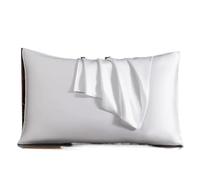 Funda Almohada Seda Funda de Almohada Seda Morera Natural 50 x 70, 65, Funda auténtica Que Protege la Piel, Fundas for Ropa Cama Funda Almohada Saten(White,50x80cm 1pc)