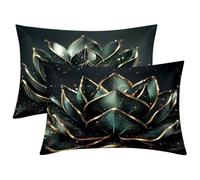 Funda Almohada Seda Loto, Juego de 2 Funda Almohada 70x40, Silk Pillowcase para el Cabello y la Piel, Suave Fundas Almohadas Seda con Cremallera, Silk Pillowcase para Regalo Mujer (nórdico) -1436