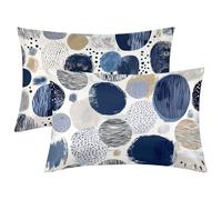 Funda Almohada Seda Miedoso, Juego de 2 Funda Almohada 30x50, Silk Pillowcase para el Cabello y la Piel, Suave Fundas Almohadas Seda con Cremallera, Silk Pillowcase para Regalo Mujer (Abstracto) -1790