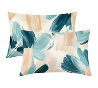 Funda Almohada Seda Pintada, Juego de 2 Funda Almohada 40x80, Silk Pillowcase para el Cabello y la Piel, Suave Fundas Almohadas Seda con Cremallera, Silk Pillowcase para Regalo Mujer (Simple) -1722