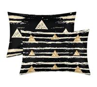 Funda Almohada Seda Retro, Juego de 2 Funda Almohada 70x40, Silk Pillowcase para el Cabello y la Piel, Suave Fundas Almohadas Seda con Cremallera, Silk Pillowcase para Regalo Hombre Mujer (Raya) -1692