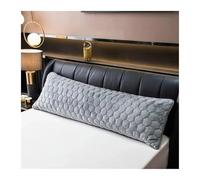 Funda Almohada Simple Solid Color Long Pillowcase Warm Single Side Flannel Pillow Cover Couple Sleeping Body Pillow Cases 120/150/180cm(Color 3,150x48cm (No Pillow))