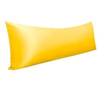 Funda Almohada Ultra Soft Satin Long Body Pillowcase with Envelope Closure, Cooling and Smooth Body Pillow Cover For Hair and Skin(Yellow)