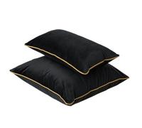 Funda Almohada Velvet Cushion Covers Soft Decorative Pillow Cases For Sofa Bedroom Home para Cama(Black,30x50cm)