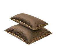 Funda Almohada Velvet Cushion Covers Soft Decorative Pillow Cases For Sofa Bedroom Home para Cama(Brown,65x65cm)