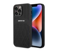 CG MOBILE AMG - Funda de Piel auténtica Compatible con Magsafe con Cuero Perforado y líneas Curvas, protección de Parachoques/Resistente a los arañazos, Compatible con iPhone 14 Pro MAX de 6.7