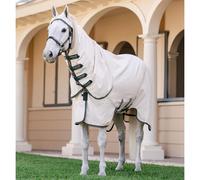 Horseware Ireland Rambo Hoody XL, Chalk /Hunter Green & Silver - 145 cm Horseware Ireland