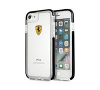 Funda antichoque Ferrari, negra transparente - iPhone 7 / 8 / SE 2020 / SE 2022