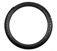 Funda antideslizante 3D para volante con acabado de fibra de carbono para camiones y autobuses, diseño transpirable para uso en verano, se adapta a volantes de 36 a 50 cm de diámetro (36 cm, negro)