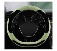 Funda Antideslizante Protector para Volante Coche Forma D Felpa Invierno para VW para Jetta 6 2017-2021 para Santana 2016-2021 Cubre Volante(Verde)