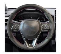 Funda Antideslizante Protector para Volante de Coche Trenza Gamuza Fibra Carbono para Toyota, para Avalon, para Camry, para Crown 2018-2019(Black)