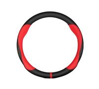 Funda Antideslizante Volante Cubierta Volante Coche Cuero Fibra Carbono para Citroën C1 C2 C3 C4 C5 C6 VTS para Xsara para C-Crosser para Berlingo para Saltar(O Rojo)