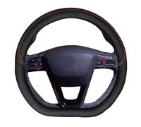 Funda Antideslizante Volante Funda Antideslizante Gamuza Volante Coche para Seat para León para Cupra R para León ST FR(Redondo Negro)