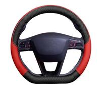 Funda Antideslizante Volante Funda Antideslizante Gamuza Volante Coche para Seat para León para Cupra R para León ST FR(Rojo Redondo)