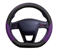 Funda Antideslizante Volante Funda Antideslizante Gamuza Volante Coche para Seat para León para Cupra R para León ST FR(Round Purple)