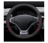 Funda Antideslizante Volante Funda Volante Ante Fibra Carbono para Citroën C1 C2 C3 C4 C5 C6 VTS para Xsara para C-Crosser para Berlingo para Jumpy(O Carbon Red)
