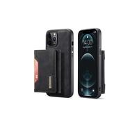 Funda antigolpes de 8 compartimentos compatible con iPhone 14 Pro con tarjetero magnético DG.MING Detach Black