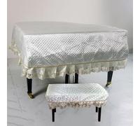 Funda antipolvo for piano, protección contra el envejecimiento del piano for bebés a prueba de polvo, doble capa gruesa, resistente al agua y funda for taburete opcional(Color:C,Tamaño:210-220cm) (Co