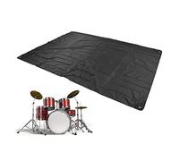 Funda Antipolvo para Batería, Funda Protectora para Instrumentos Musicales de Exterior, Tela Oxford 420D Recubierta de Plata, Funda Plegable para Muebles para Interiores y (Negro)