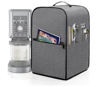 Funda antipolvo para Ninja Creami NC501EU, tapa para helado, bolsa de almacenamiento impermeable para accesorios Ninja máquina de hielo, 43 x 33 x 23 cm, color gris