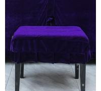 Funda antipolvo para piano vertical, Velvet Piano Cover Washable Multicolor Multiple Sizes(Purple Stool Cover,76 * 36)