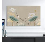 Funda Antipolvo Para Televisores De Interior Con Estampado De Loto Protector De Pantalla Curvo Y Plano De Estilo Chino Para Televisores LED LCD Inteligentes-flower4||40-43inch