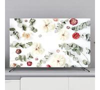 Funda Antipolvo Para Televisores De Interior Con Estampado Floral Para Televisores De 32 A 80 Pulgadas Protector De Televisión Antiestático De Alta Elasticidad-flower||40-43inch