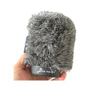 Funda Antiviento de Piel para Micrófono, Filtro Antipop para Entrevistas, Micrófono de Exterior, Cortavientos de Piel para Micrófono, 18 cm