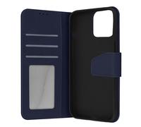 Funda Apple iPhone 13 Pro Cuero Premium Tarjetero Función Soporte Vídeo Azul