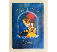 Funda artesanal de Bella y bestia para libros electrónicos o libros pequeños + marcapáginas regalo, algodón ecológico, acolchada y cierre con elástico.