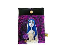 Funda artesanal grande para libros y tablets de La Novia Cadáver de Tim Burton + marcapáginas de regalo, funda de algodón ecológico, acolchada inspirada. Regalo ideal para adolescentes