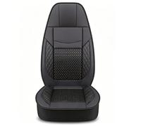 Funda Asiento Camión Cuero PU Impermeable & Transpirable Antideslizante Compatible con para Renault D Series 2013-2026 con Bolsillo, Compatible Airbag,Black-1-Style D
