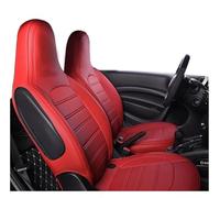 Funda Asiento Coch 1 Par De Fundas Cuero Para Asientos Coche Cojín Para Mercedes Para Smart 453 Para Fortwo Para Forfour 2015-2019 Protector Asiento Coche(Rojo,15-18)