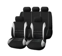 Funda Asiento Coch Funda Asiento Para Coche 5 Plazas Para Infiniti M25 M30 M35 M45 ESQ FX QX30 QX50 QX56 QX60 QX70 QX80 Q45 Q50 Q60 Delantera Trasera Juego Fundas Asientos(Grey)
