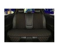 Funda Asiento Coch Funda protectora universal de lino para asientos coche, delantera, trasera y respaldo. Cojín verano para sedán, SUV camioneta Protector Asiento Coche(Black Beige Back row)