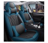 Funda Asiento Coch Funda Universal Para Asientos Coche 5 Plazas Con Cobertura Total Para Mitsubishi Para Outlander Para ASX Para Eclipse Para Lancer Juego Fundas Asientos(Blue Black,LUXUry)