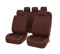 Funda Asiento Coch Fundas Cuero Sintético Asientos Coche 2/5 Plazas Para Odyssey Para Pilot Para Vezel Para Stream Para Shuttle URV Para Inspire XRV Protector Asiento Coche(5 Seats-Coffee)