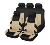 Funda Asiento Coch Fundas Protectoras Poliéster Para Asientos Coche Para Mercedes Para Benz SLK SLC A AMG A45 C C63 E E55 GT Juego Fundas Asientos(9Pcs-Beige)